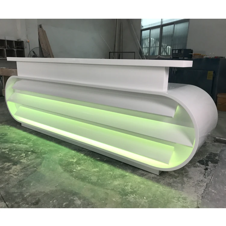 Hospital Reception Table Design White Marble Hotel Front Furniture