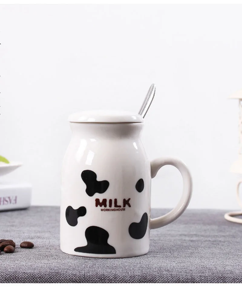 SHENDONG Cute Cow Coffee Mug with Lovely Lid,kawaii coaster and Spoon,Cow  Print Stuff Gifts,Ceramic …See more SHENDONG Cute Cow Coffee Mug with  Lovely