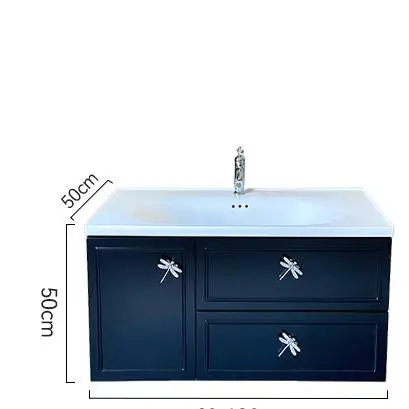 product light cream wind oak bathroom cabinet vanity combination bathroom ceramic integrated washbasin cabinet-10