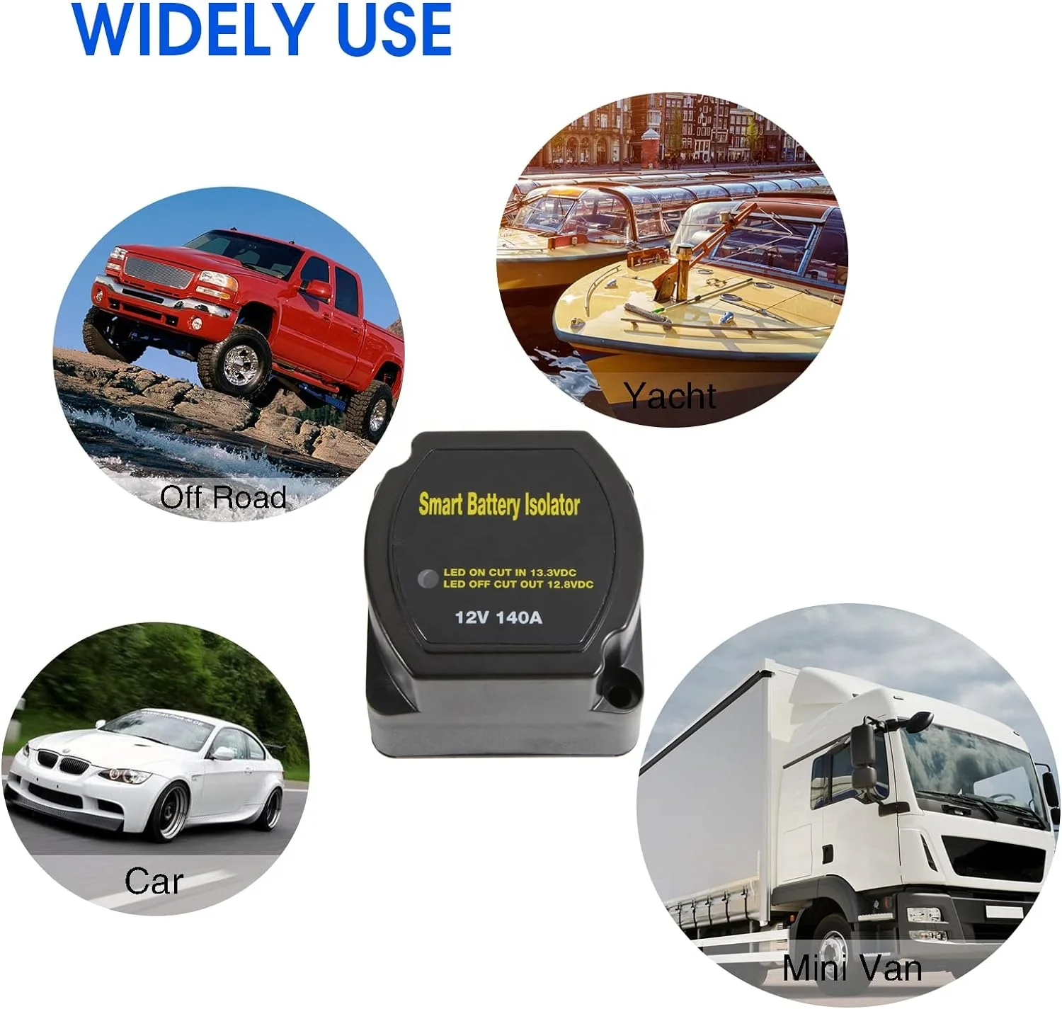 12 В 140 ампер Двойной аккумулятор умный изолятор комплект-VSR-чувствительное реле напряжения батарея автоматическое зарядки