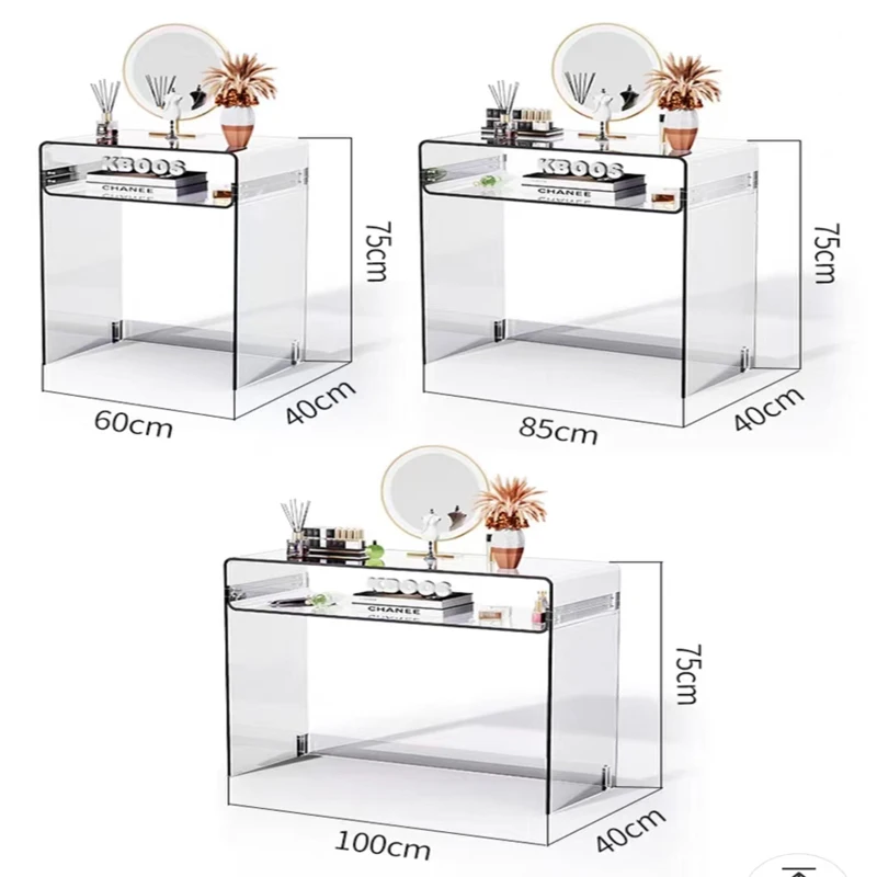 Modern Simple Acrylic Clear Office Desk Custom Size Lucite Office Table   H235432d7f05049ccad1b0ba5e534228eE 