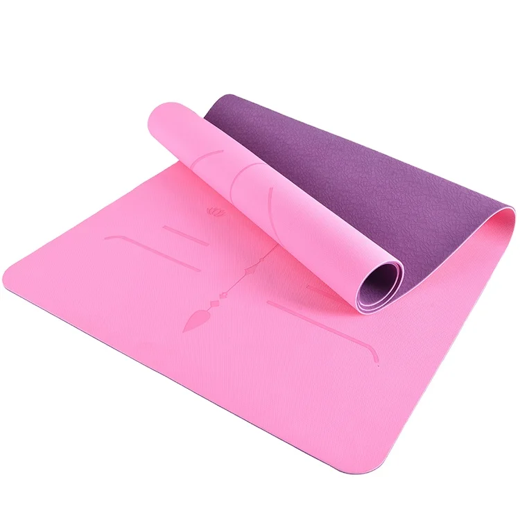 Tapis de yoga 1 cm d'épaisseur couleur unie
