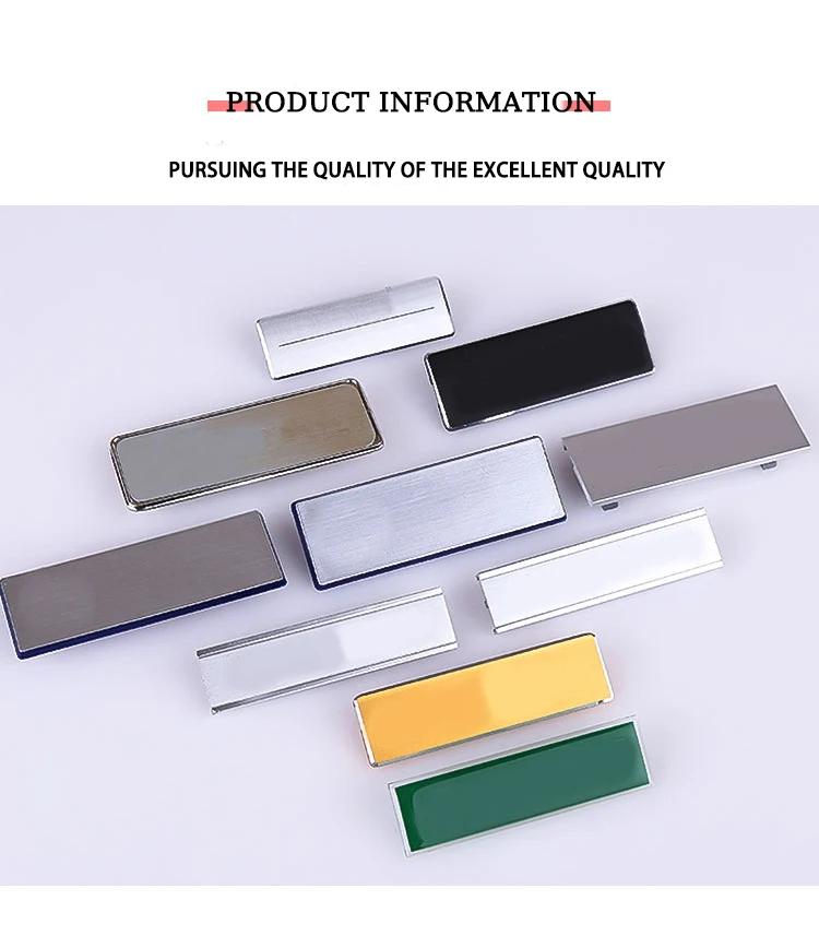 Wholesale Custom Shape Adhesive Id Metal Plastic Tag Strong Neodymium