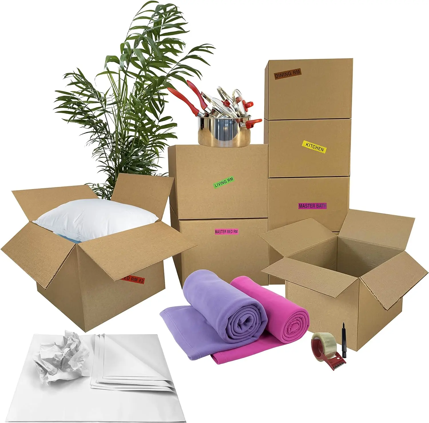 Corrugated Brown Kraft Cardboard Moving Boxes Bigger Sizes for Underwear Socks Fur-Embossing Matt Lamination Printing Options