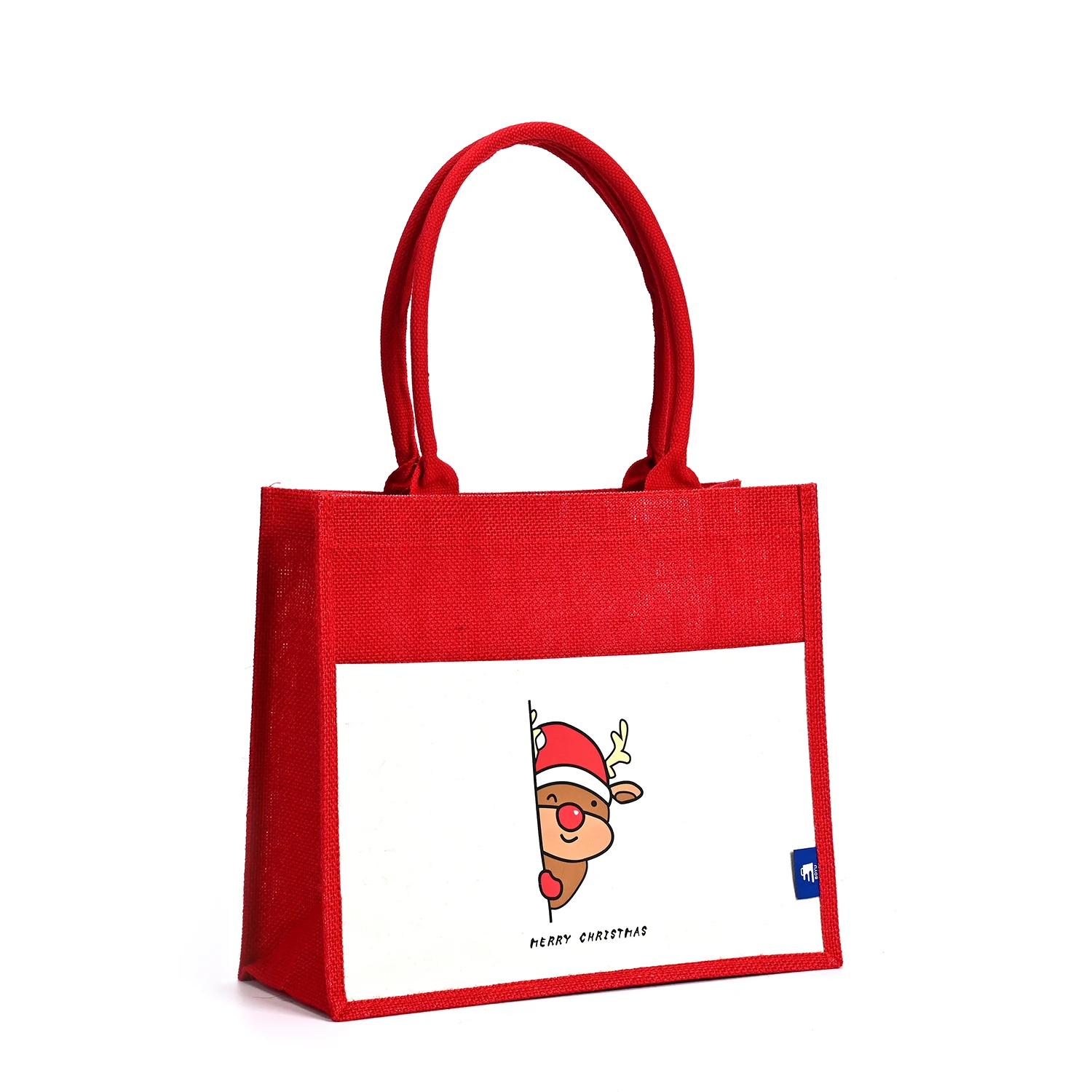 Hot Sale Custom Large Capacity Jute Beach Tote Bag with Rope Handle and Outer Pocket Burlap Style for Travel and Shopping manufacture