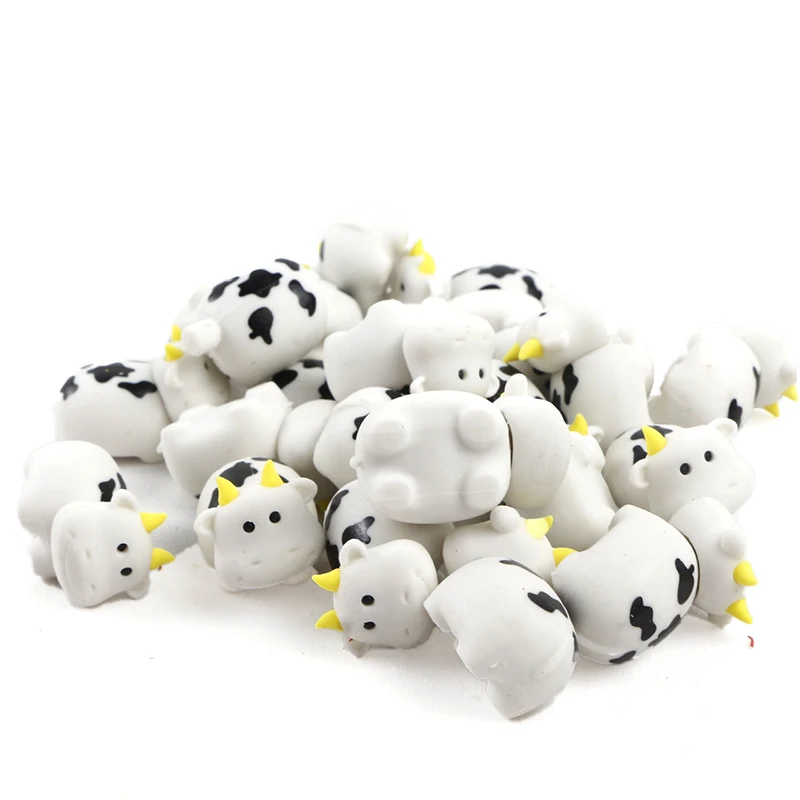 New Promotion Products 3d Animal Cow Shaped Pencil Eraser Buy 3d