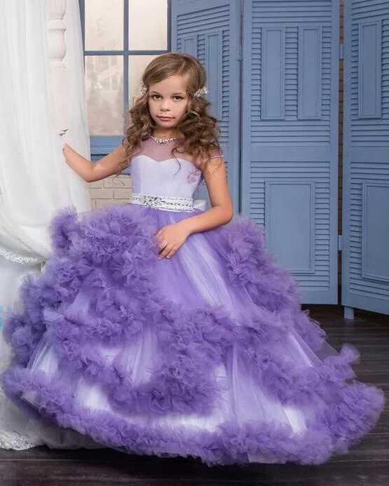  Stunning V-Back Luxury Pageant Tulle Ball Gowns for Girls 2-12  Year Old: Clothing, Shoes & Jewelry