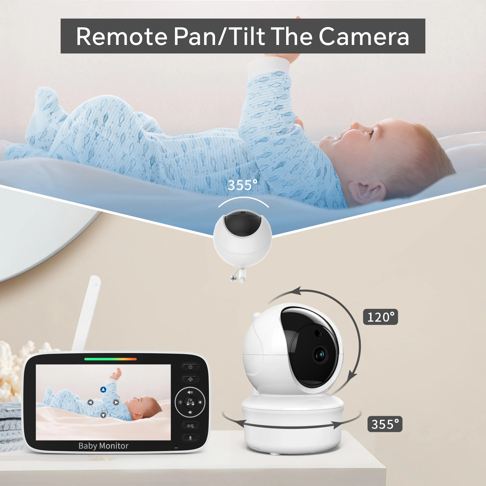 promotion 5 inch HD hot selling cheap good quality smartree baby monitor with factory price