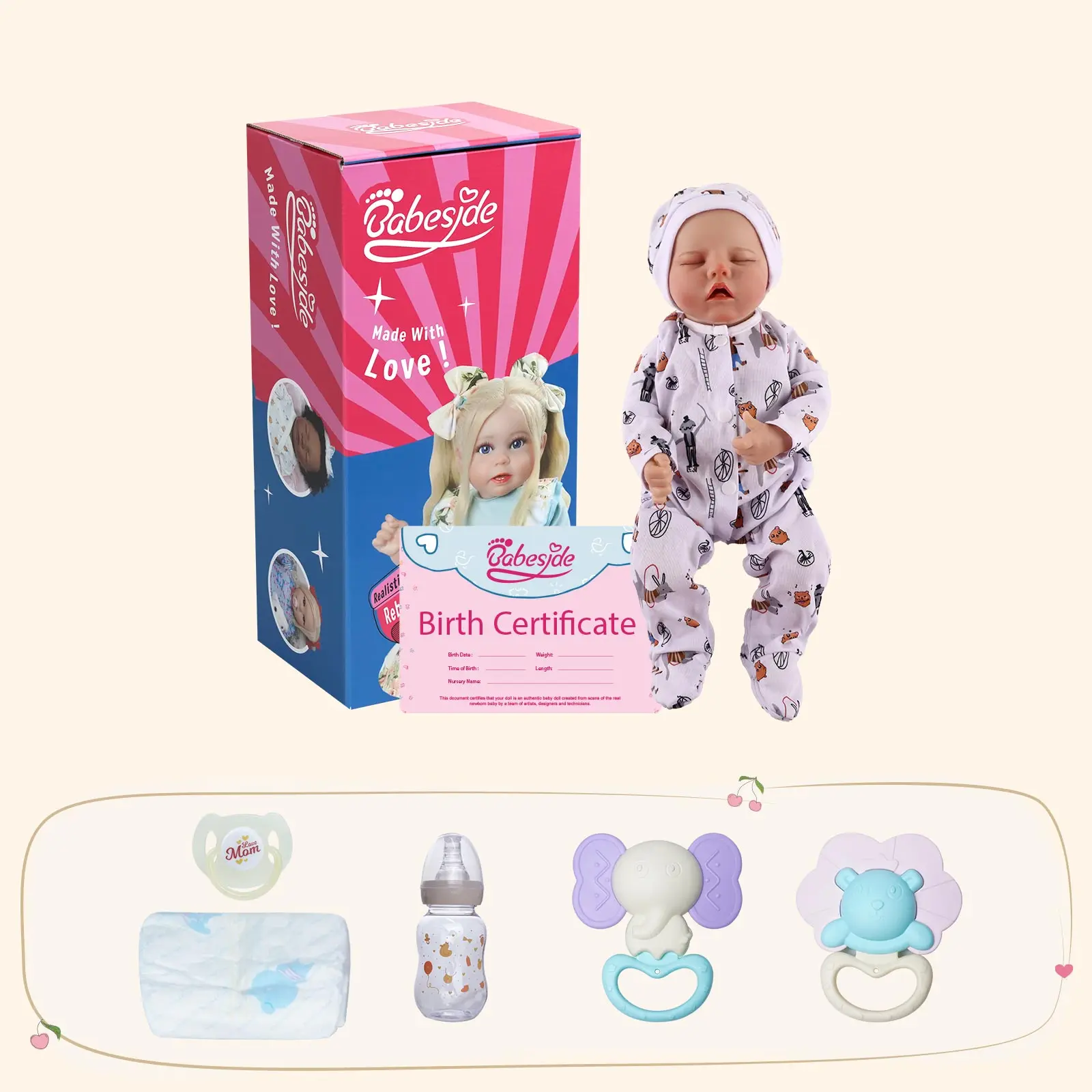 Babeside Wholesale Realistic Handmade Reborn Doll Soft Vinyl Silicone