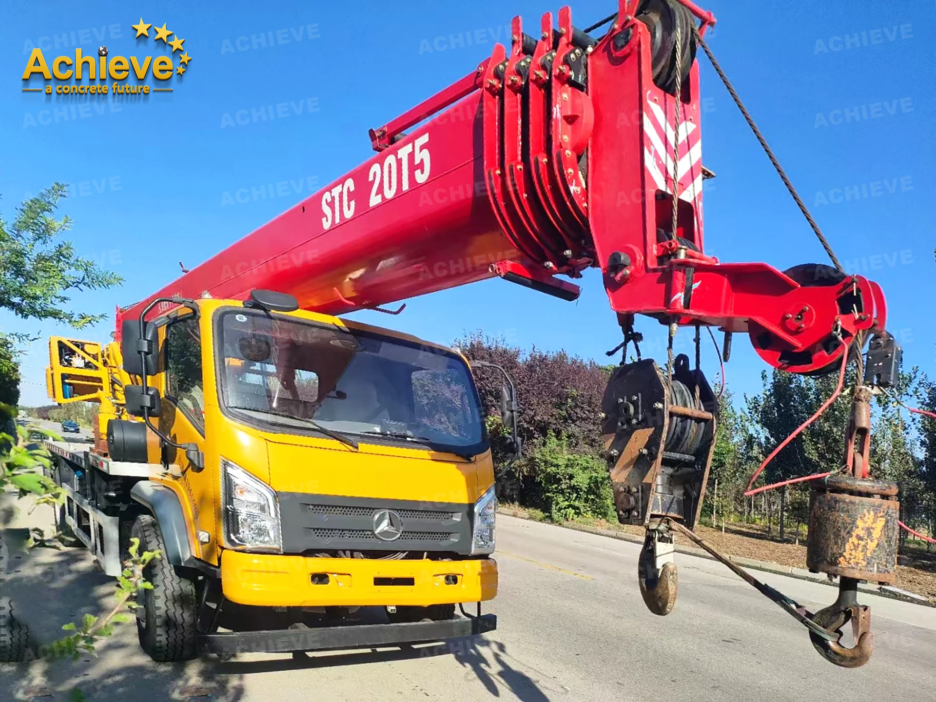 ACHIEVE 2022  STC120T5 12 Ton Multi-Function Articulated Truck Crane With 5-section 37.5 Meter High Strength Main Boom Used