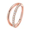 Double-layer spreading zircon rose gold