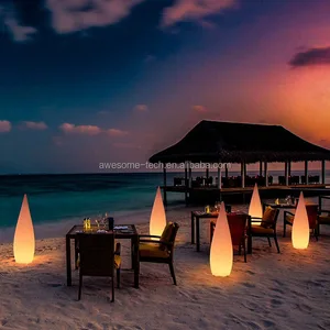 Hotel Decoration Illuminated Glow Water Drop Floor Lawn Lamp Waterproof LED Landscape Light Rain Drop Motif Light