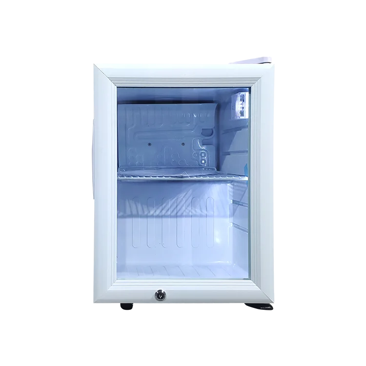 MEISDA SC21 21L Mini Compressor Refrigerator Glass Door Single-Temperature Adjustable Shelf Air Cooling for Display Hotels Bars