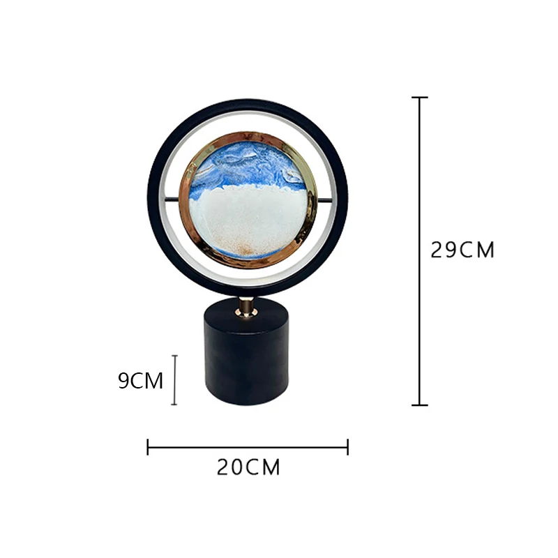 Christmas 2025 LED Small Night Lamp 3D Rotatable Quicksand Table Lamp Glass UBS Plug-In Night Light Hourglass LED Lamp Quicksand - Image 6