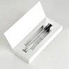Clear Bottle Black Cap White Box