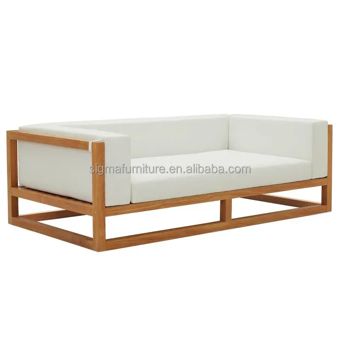 outdoor wooden garden furniture patio sets garden 3 Piece Teak Sofa Seating Group sofas sectionals with Cushions