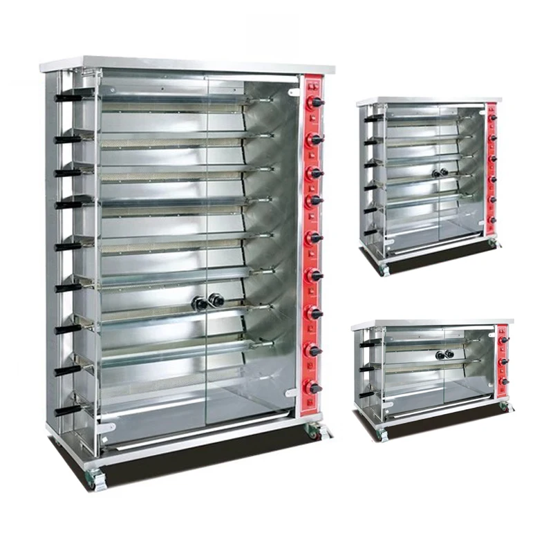 Roast Chicken Maker Baked Duck Cooking Chicken on Grill Automatic Rotating Domestic Commercial Chicken Rotisserie for Sale