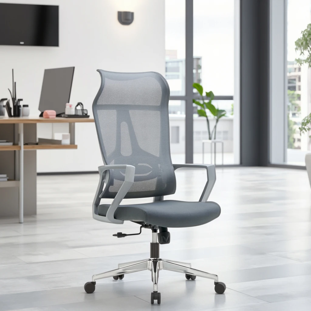 Professional High-Back Ergonomic Executive Conference Chairs Fixed Headrest Lumbar Support Thick Padded Seat 360 Smooth Office 6