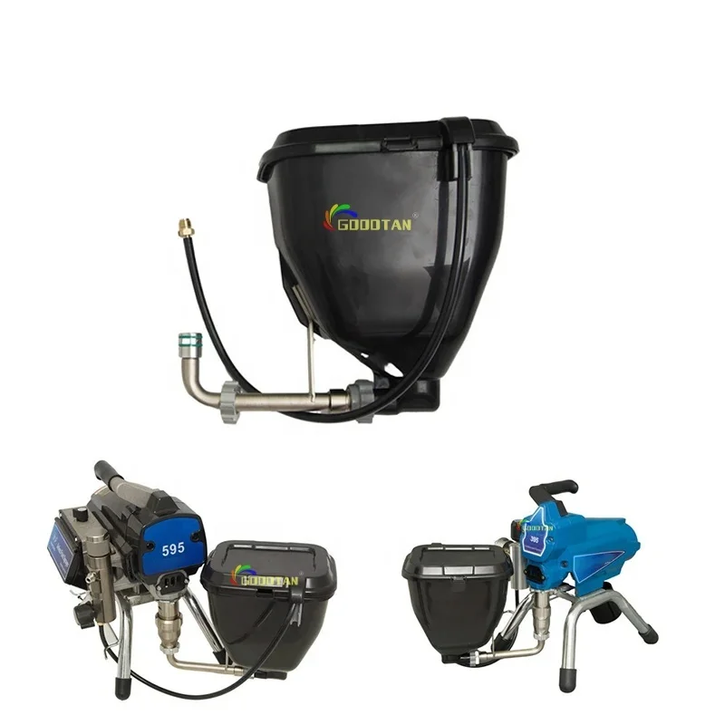 Black 6l Plastic Bucket Gravity Feed Paint Hopper For 395 490 495 595 Airless Sprayer Buy