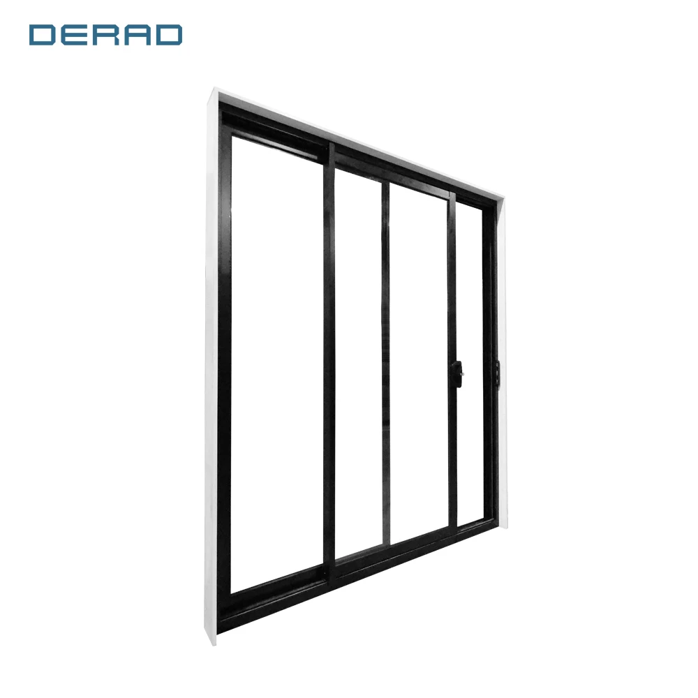 Modern design aluminum sliding door with aluminium framed glass for kitchen door track profile water tightness door manufacture