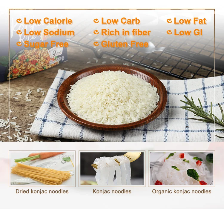 Hethstia 0 Carb Rice Dry Keto White Rice Amorphophallus Konjac ...