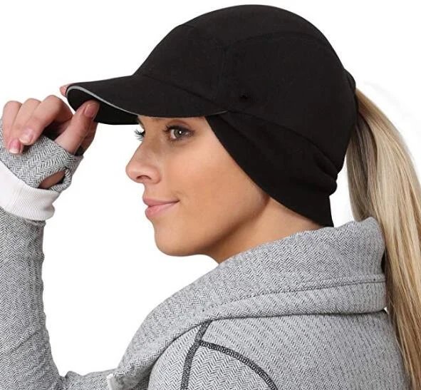 Fleece Ponytail Cap With Drop Down Ear 