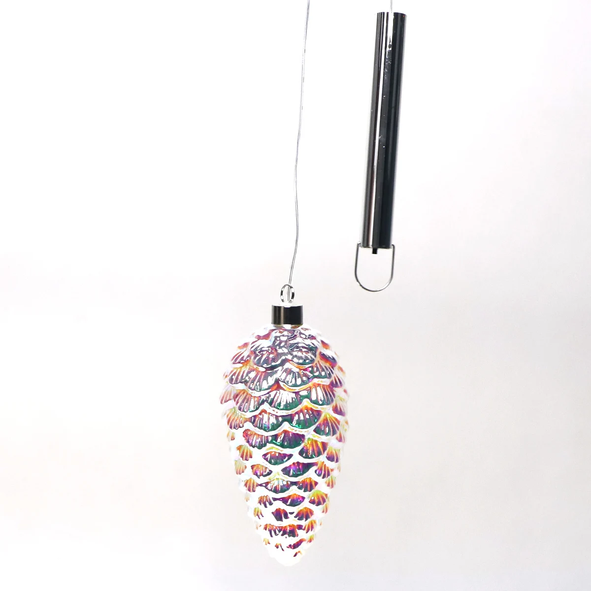 2023 New Arrival Hanging Decorative Glass Led Glowing Ball For Xmas Holiday Decoration