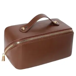 2023 New Style PU Leather Makeup Bag Makeup Organiser Bags Storage Bag Travel Custom Logo Colour