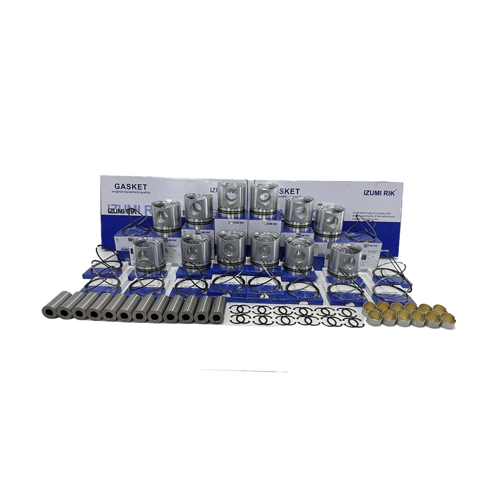 IZUMI RIK S6A12V140 Juego de pistón y anillos para Komatsu Repuestos para motores diésel
