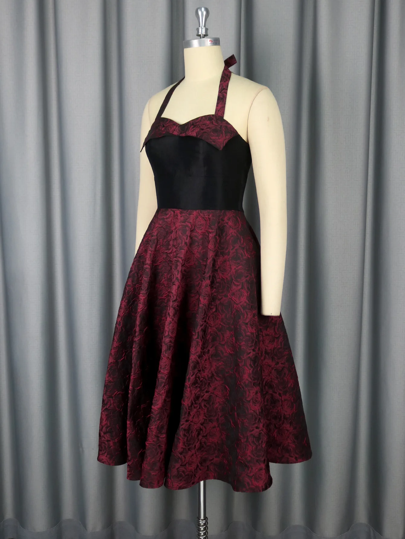 red tiered maxi dress Alana Crimson Red Tiered Evening Maxi Dress M