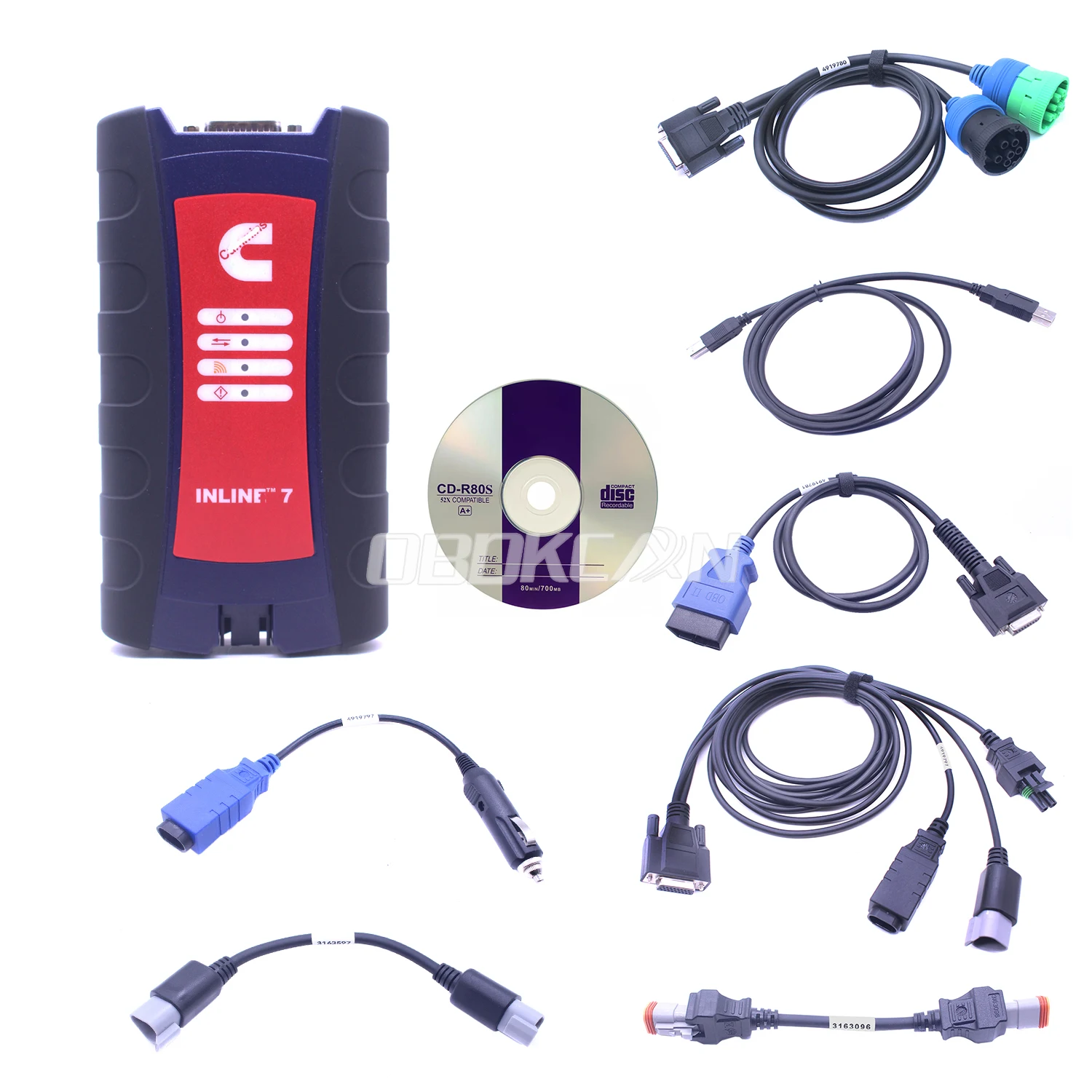 ForC-ummins INLINE 7 Data Link Adapter for Trucks Diagnostic Tool with Inline7 Newest V8.7 Software for C-ummins Inline7