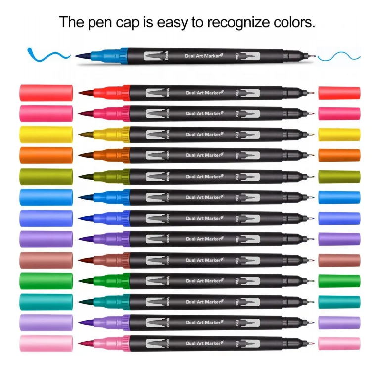 132 Colouring Pens Dual Tip Brush Pens Brush Tip Art Markers For