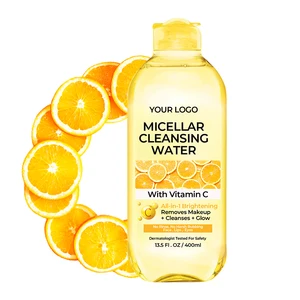 Vitamin C Infused Micellar Water Gentle Makeup Remover Soothing Cleanser for All Skin Types for Face Lip Eyelash Mineral Formula