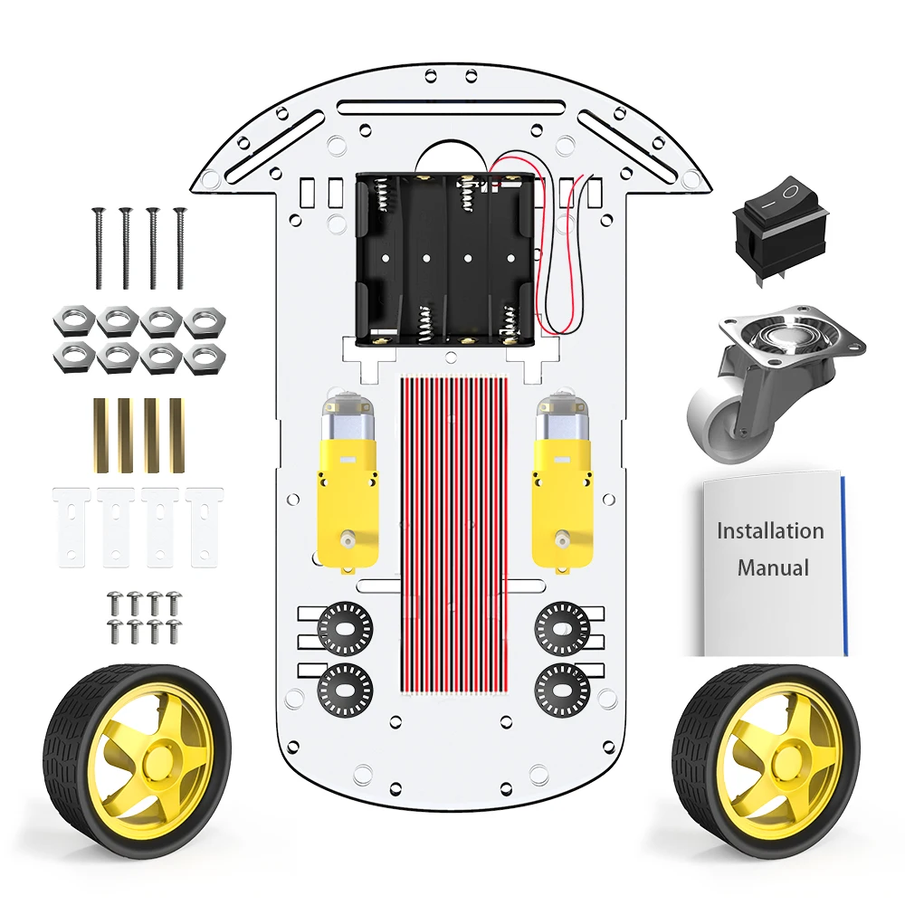 Kit de châssis de voiture Robot à moteur intelligent Lheng 2WD avec