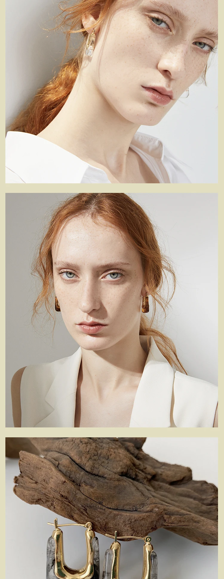 Jojo Fashion Jewelry 2023 New Arrival Resin Earrings Big Hoop Square