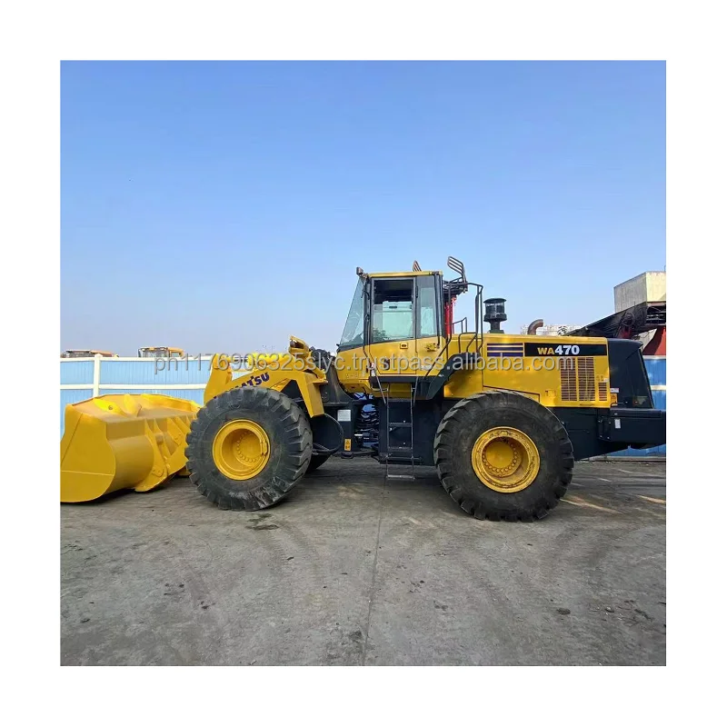 Loading 7 Ton Second Hand Komatsu WA470-6 Wheel Loader Used 470 WA470 WA450 450 470-5 2018 Original Paint for Sale
