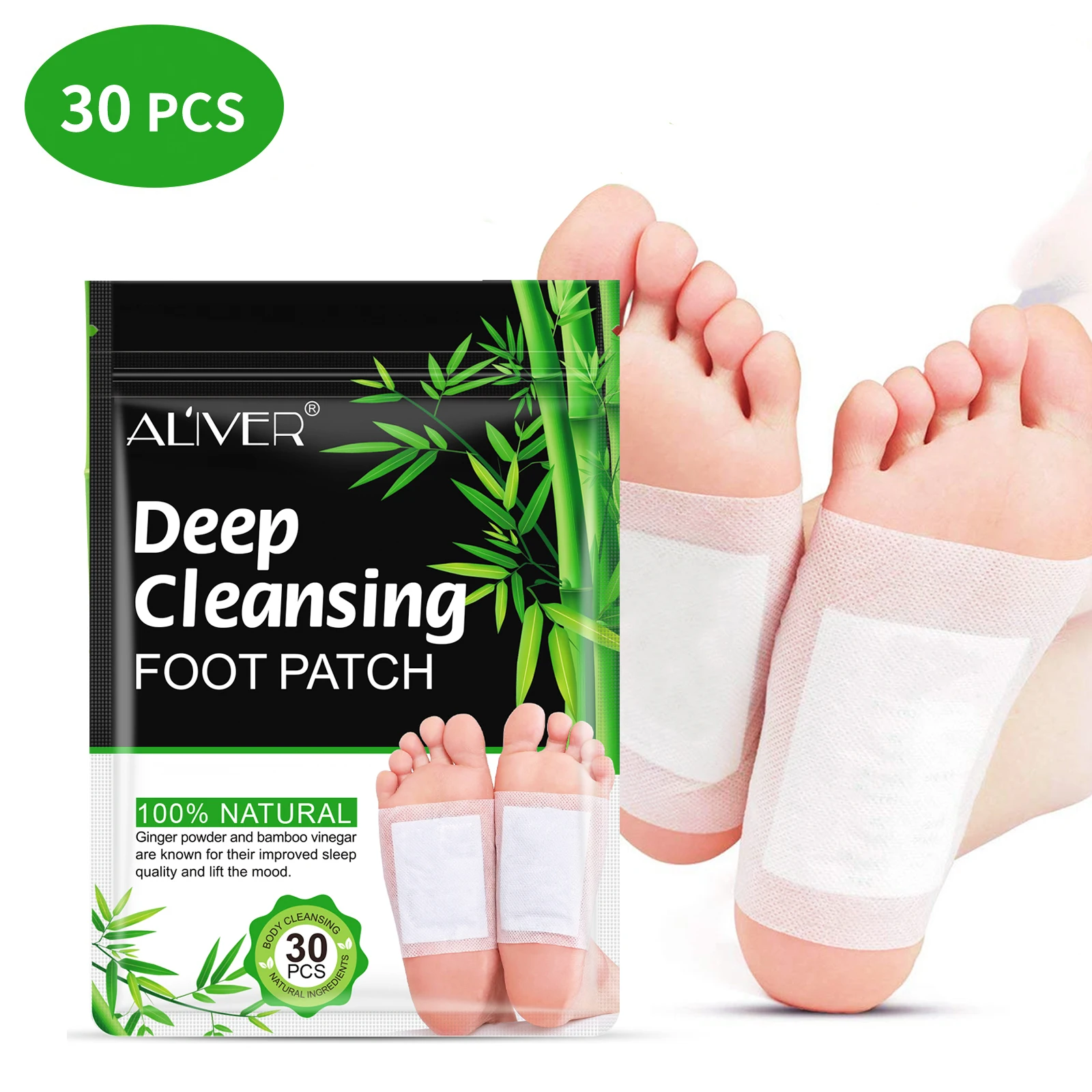 Free Sample Bamboo Vinegar Detox Foot Patch Wholesale Natural Organic  Disposable Sleeping Detox Patch for Foot