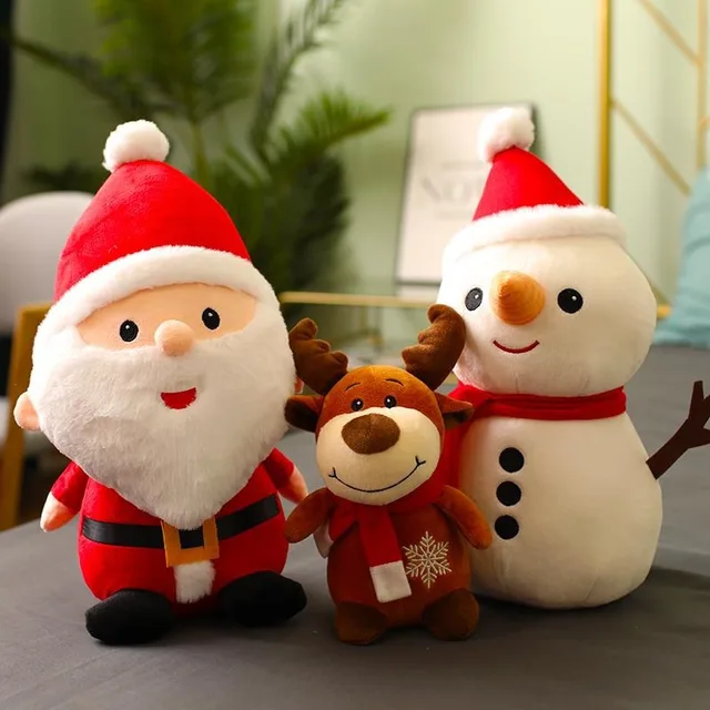 Santa Claus plush toy Christmas elk snowman doll cloth doll children's Christmas activity gift