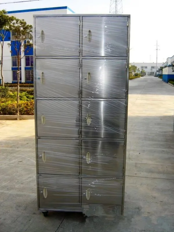 Durable factory lockers for meat processing lines and clean rooms