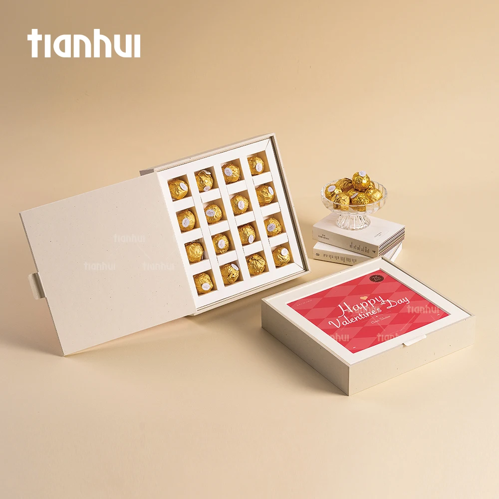 Caixa de Presente Vazia Personalizada Tianhui: Caixa de Troca de Chocolate em Papel Sustentável Ecológico para um Dia dos Namorados Verde