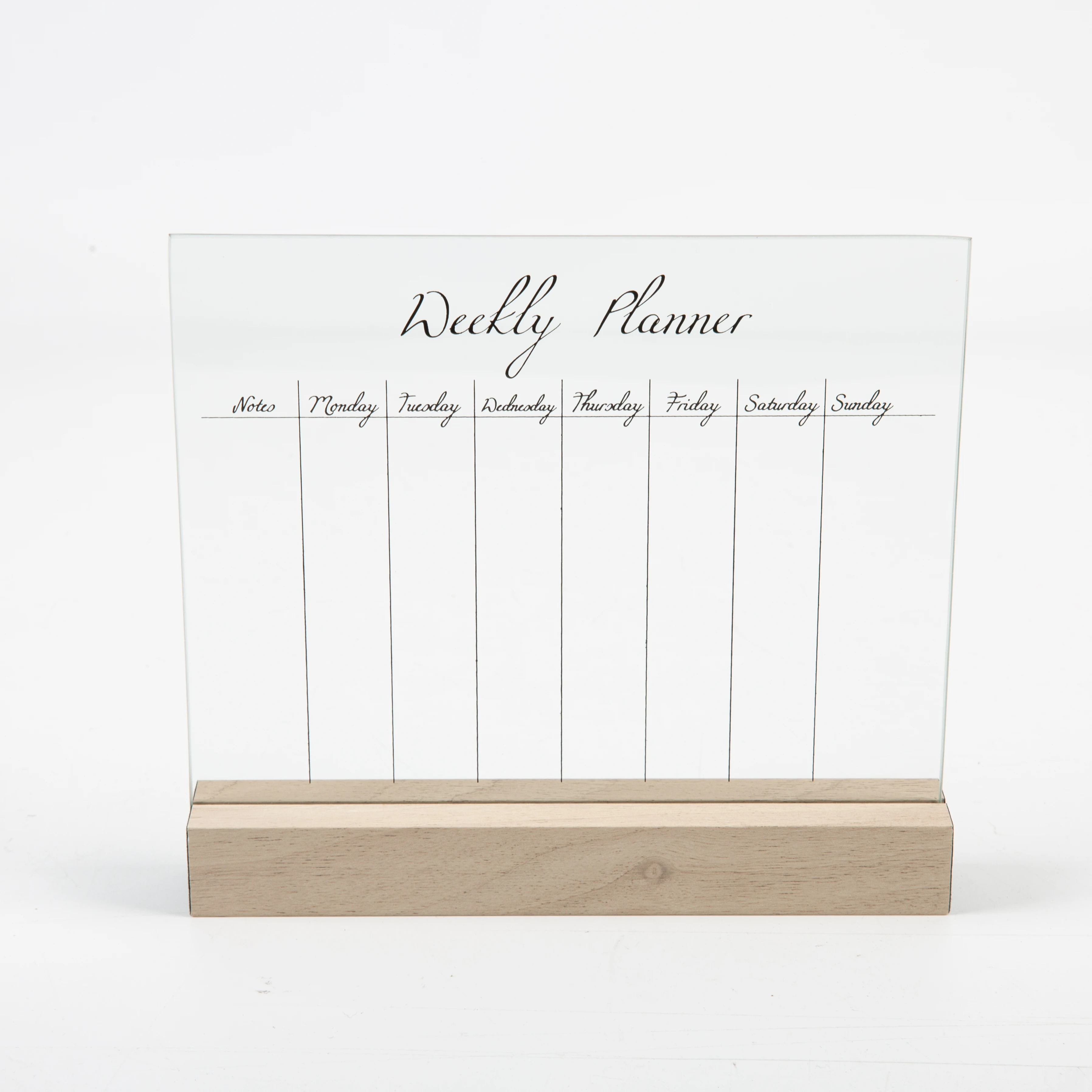 Custom Message Board - Clear Desktop Note Memo Glass Dry Erase Board ...