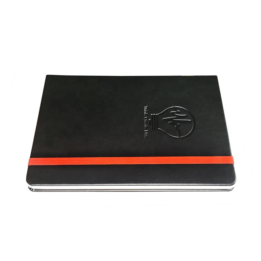 Пользовательский черный чехол из искусственной кожи с принтом в горошек, водонепроницаемый блокнот из каменной бумаги