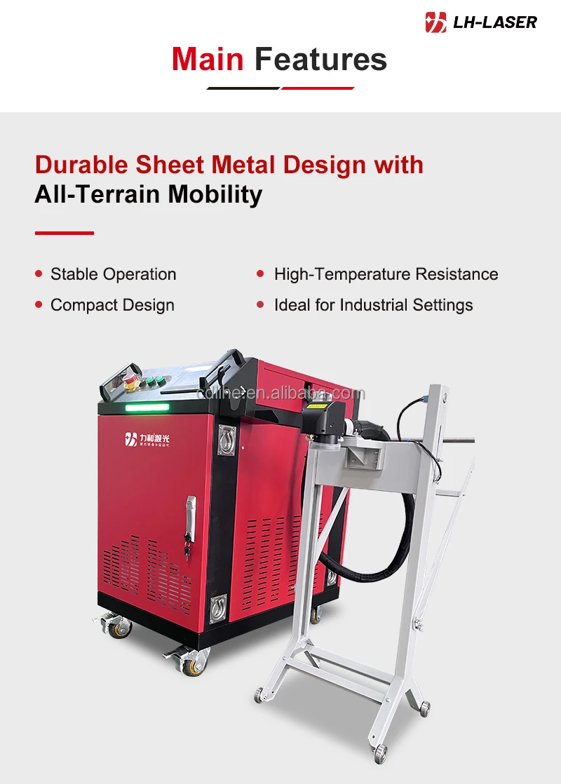 product-750-1048.125 300W Pulsed Laser Rust Removal Machine Handheld/Cart Type for Metal Paint Cleaning OEM ODM