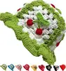 #Sombreros de pescador de ganchillo verde cereza aa1 para mujer