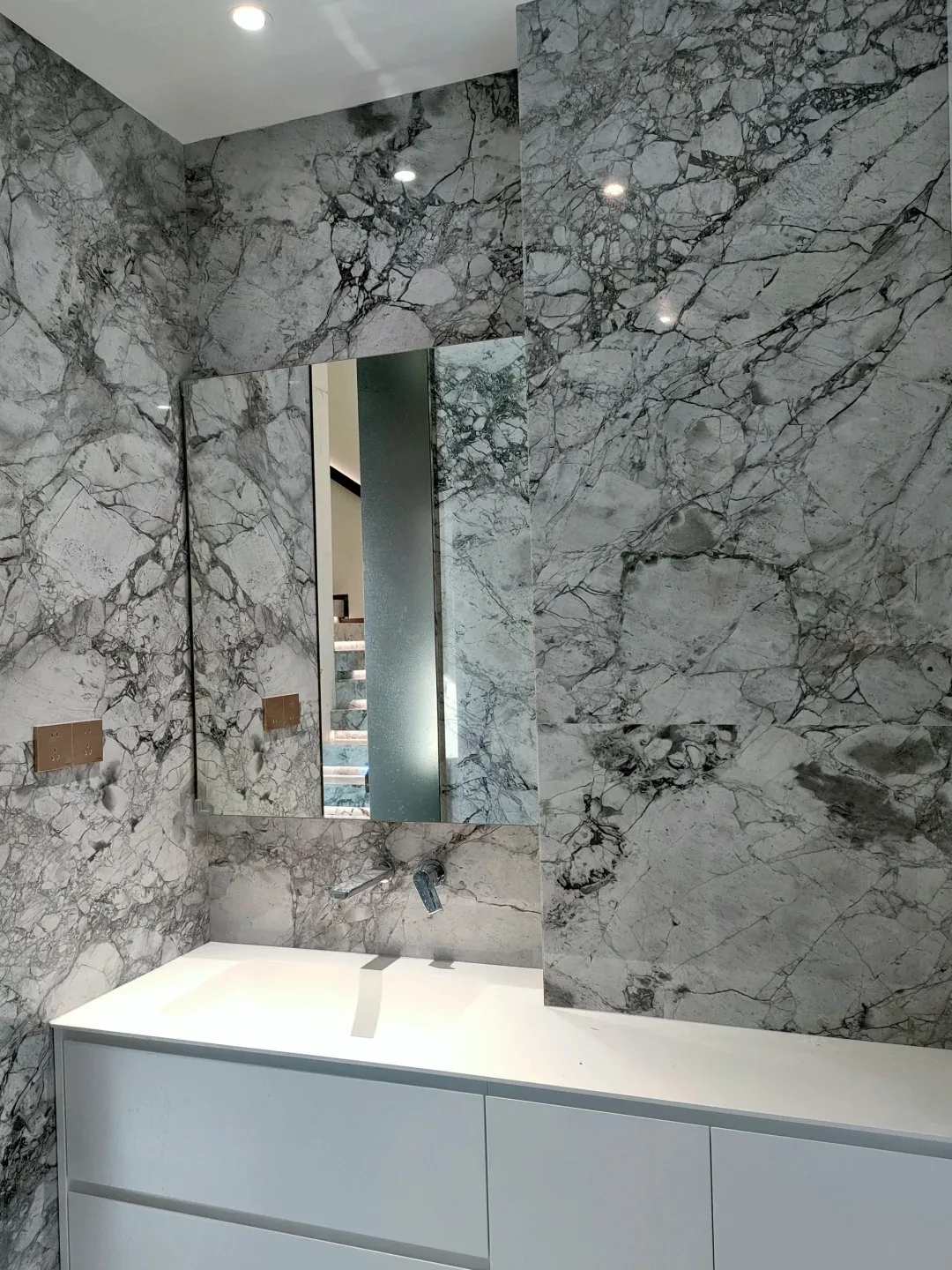 product modern design natural grey marble stone tiles polished big slab for floor bathroom vanities marble stair stone kitchen island-6