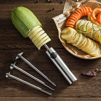 Electric Fruit Corer Spiralizer Scraping Scale Machine Stainless Steel  Multipurpose Drill With Handle Vegetable Kitchen Cutter