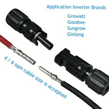 Solax  Devalan Female Male Connector Solar Battery Cable for Hybrid Goodwe Growatt Huawei Ginlong Inverter