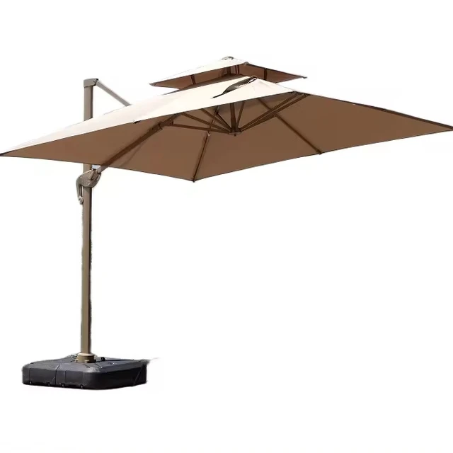 Luxury Commercial Outdoor Garden Patio Umbrella Modern Design Roman Sun Parasol for Cafe Restaurant Hotel or Beach/Villa Use