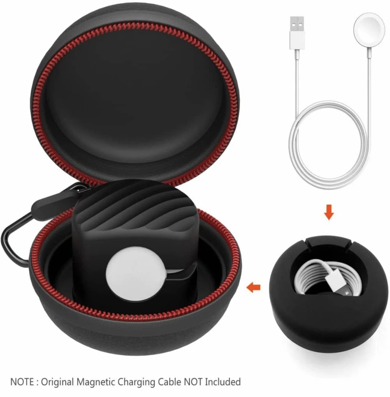 Custom Portable EVA Travel Watch Charger Stand For Samsung Galaxy Watch 4 And Apple Watch_voghion.com
