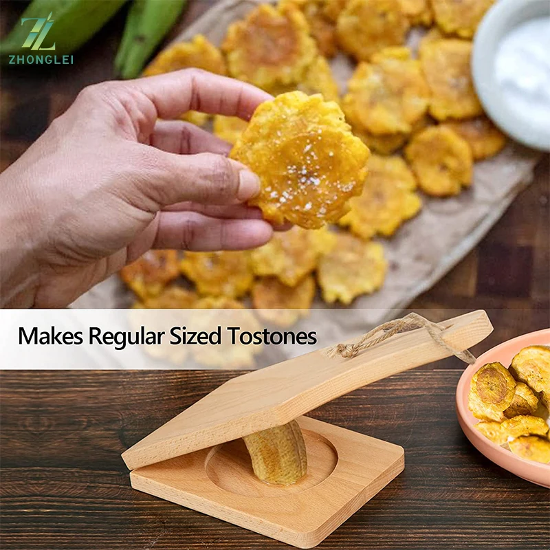 wooden tostonera toston maker banana plantain